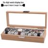 Boîte de Rangement pour Montres 6 Chiffres Style Chinois en Bambou et Bois Écologique avec Motif Palissandre