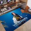 Custom Name Crystal Velvet Rug,Billie Eilish Comfortable Anti Slip Floor Mat For Room Decoration