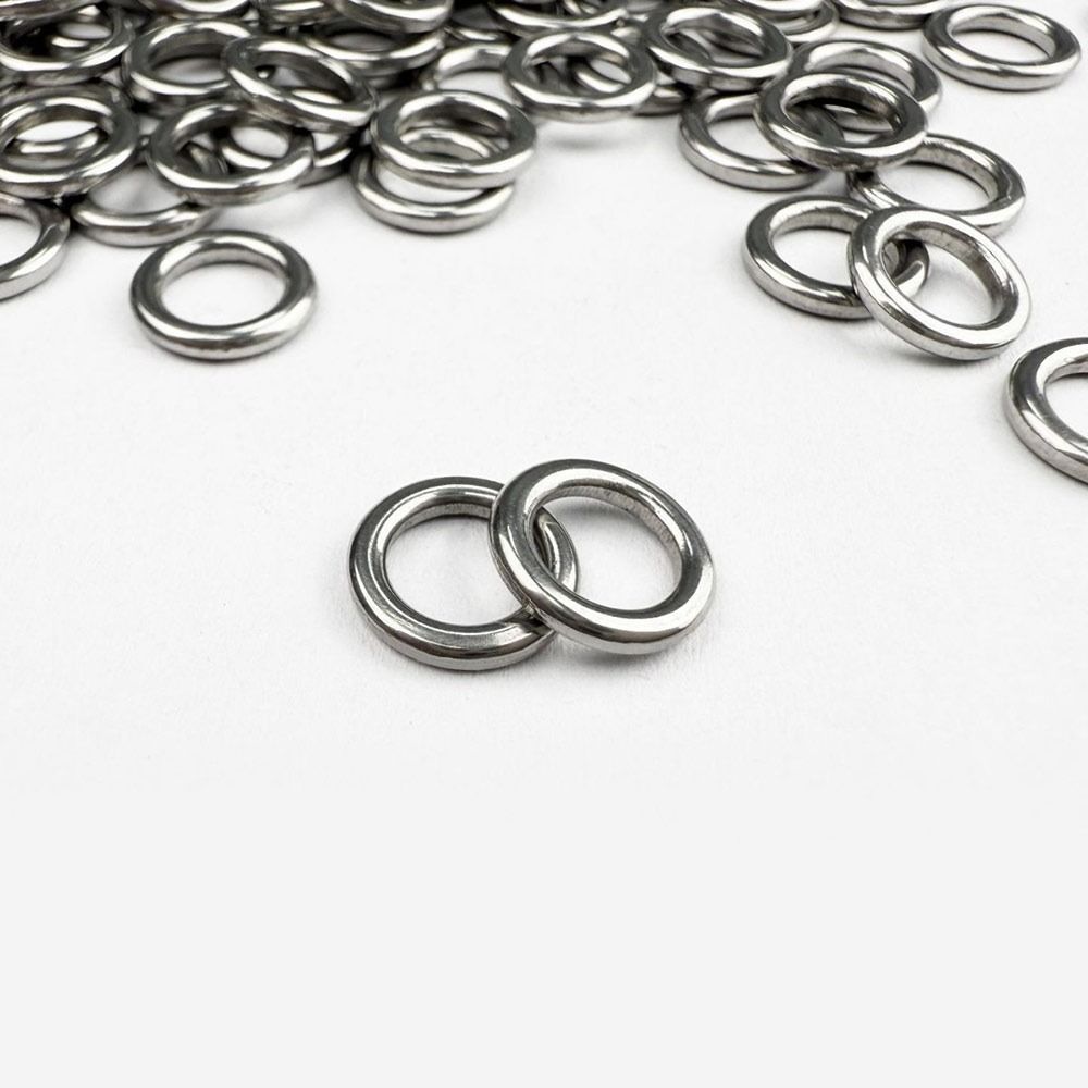 50pcs Solid Ring Fishing Split Rings 50pcs Pack Jig Rings Butterfly Rig Rings Freshwater Fishing