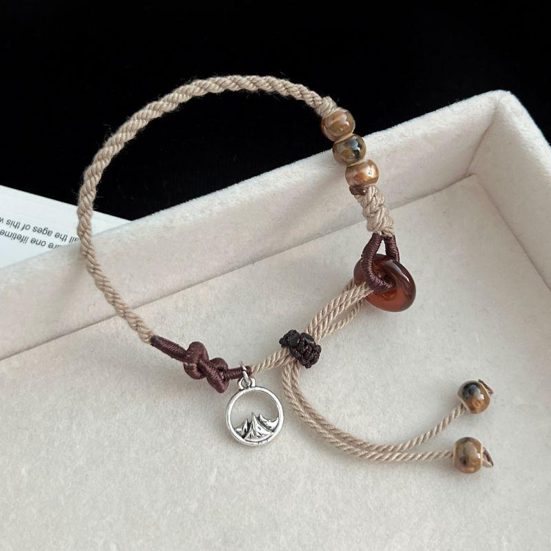 

Niche Style Kansai Amber Retro Style Peace Buckle Safe buckle ~ chain length can be adjusted