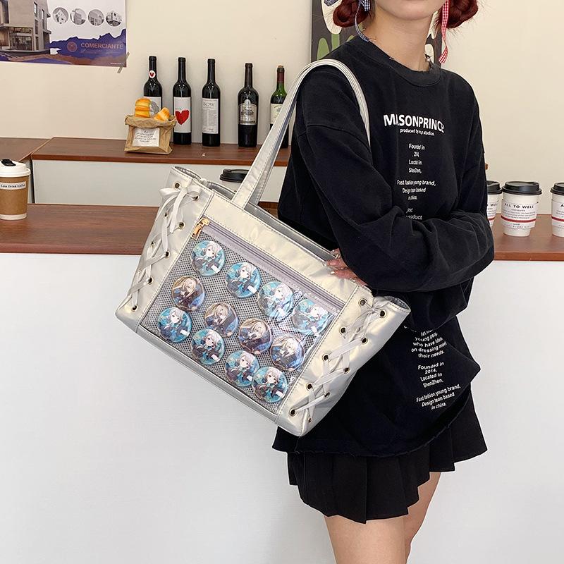 Large Capacity Cross-Border Japanese Anime Ita Bag with Bow Ribbon - Single Shoulder and JK Tote Style