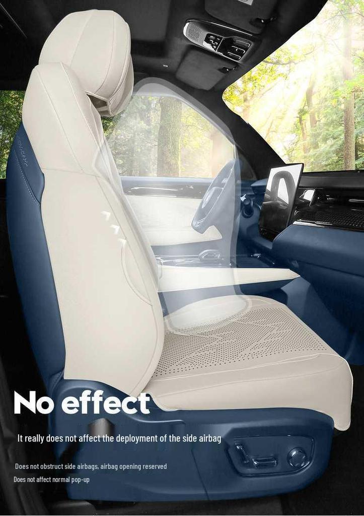 25 JiKe 009 All-Season Suede Car Seat Cushion with Full Coverage Ventilation for Sixth and Seventh Seats