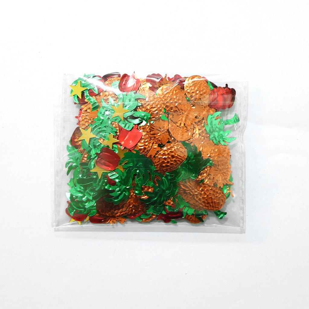 WTEMPO Hawaiian Tropical Party Confetti Colorful Shreds Glitter Flamingo Tortoise Back Leaf Palm Cactus Sequins for Summer Gathering Universal Holiday