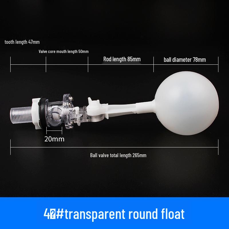 Adjustable Transparent Plastic Float Valve for Water Tanks