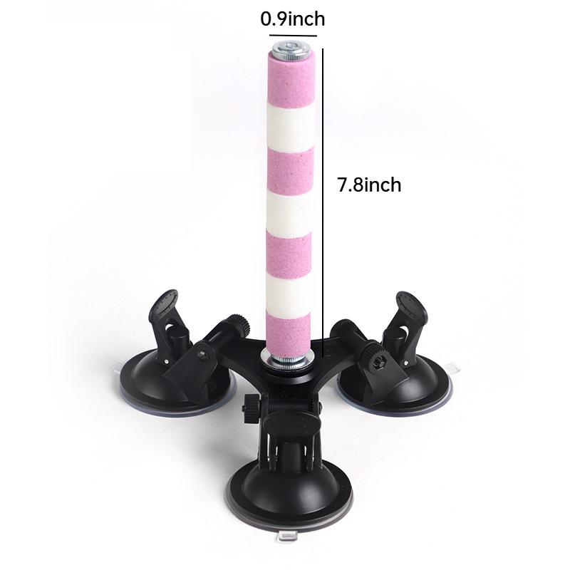 Suction Cup Bird Perch Quartz Sand Trimming Paws Triple Powerful Suction Cups Ideal Bird Window Perch for Any Smooth Surface