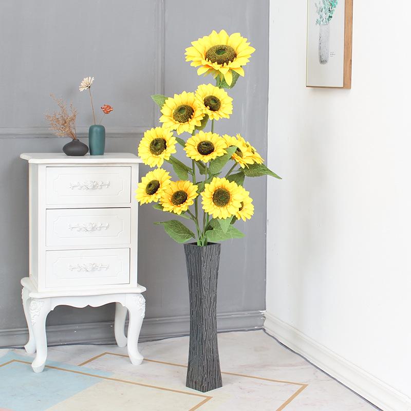 Large High Branch Sunflower Artificial Flower Bouquet for Living Room Decoration