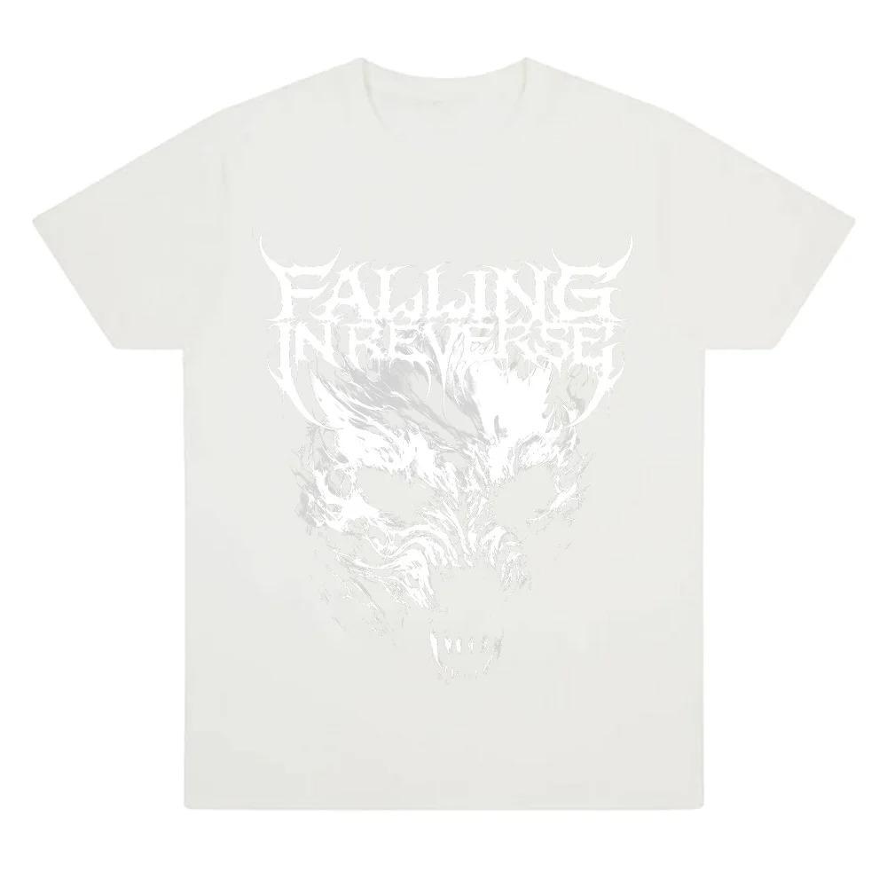 Rock Band Falling in Reverse Poster Graphic Print Tshirt Men Women Casual Oversized Streetwear Cotton Comfortable Summer Tees
