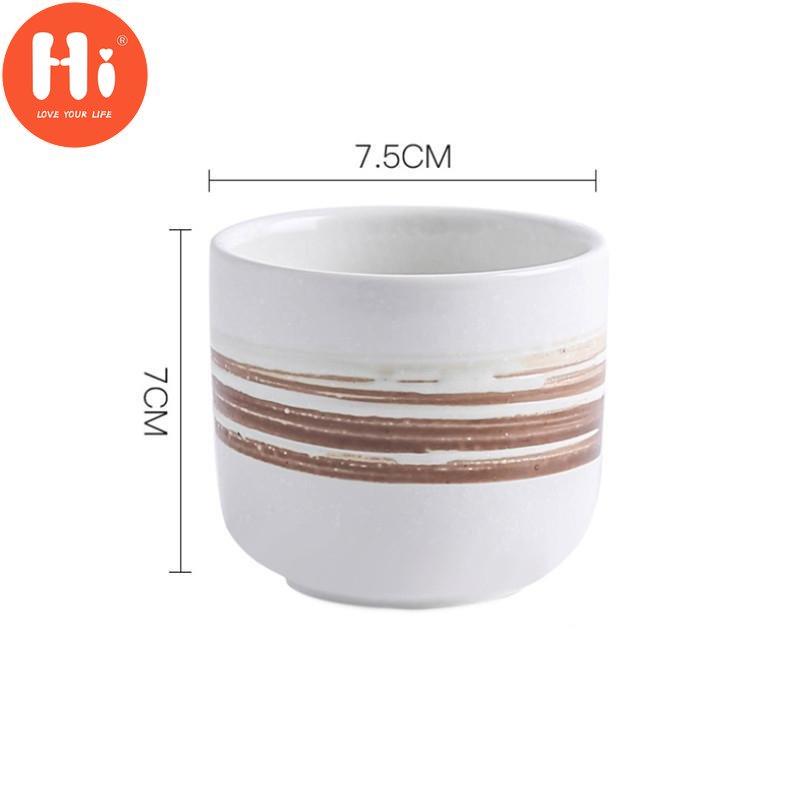 Hi Ceramic Small Tea Cup Porcelain Hotel Restaurant Coffee Cup Simple Office Water Cup Drinkware