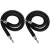 Velvet Rope & Stainless Steel Stanchion Set: 2-Pack Isolation Queue Barriers with Lanyard