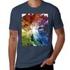 Color Collaged Wheel TShirt Casual Streetwear Short Sleeve Tee