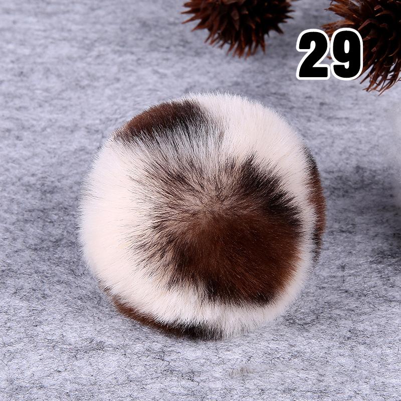 20PCS Imitation Rabbit Fur Ball Handmade Clothing Bag Decoration Artificial Fluffy Soft Pompons Colorful Balls for DIY Keychain