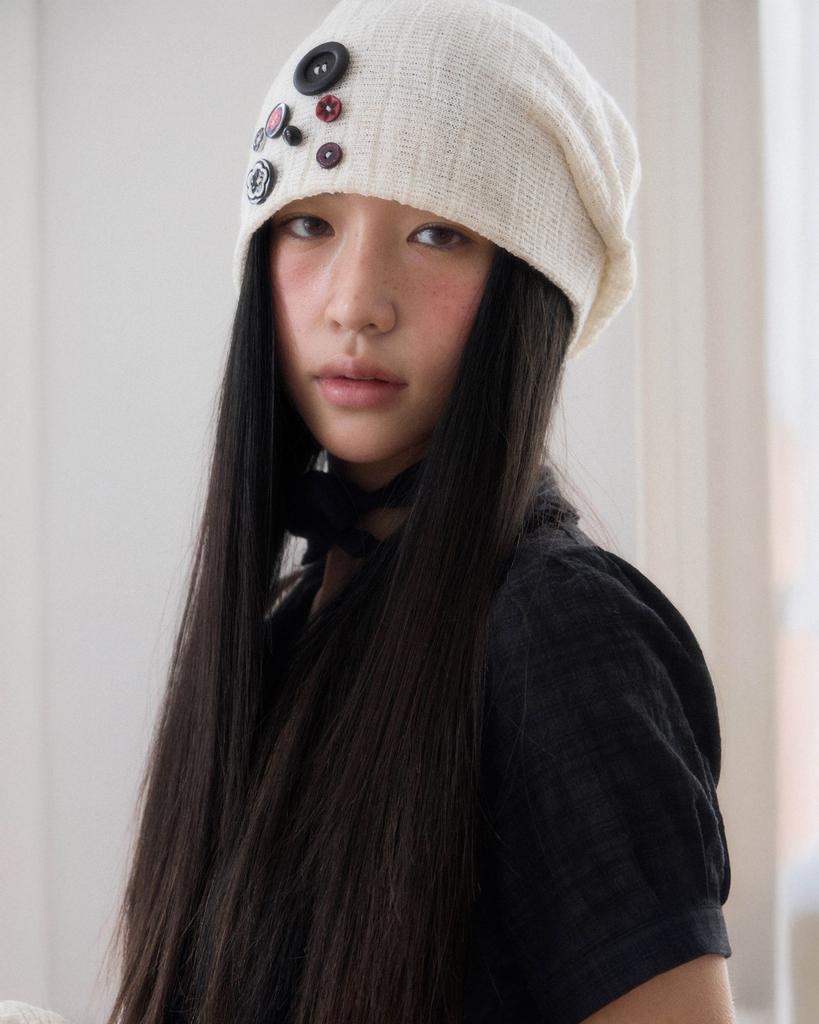 SIO Button Point Beanie [Ivory]