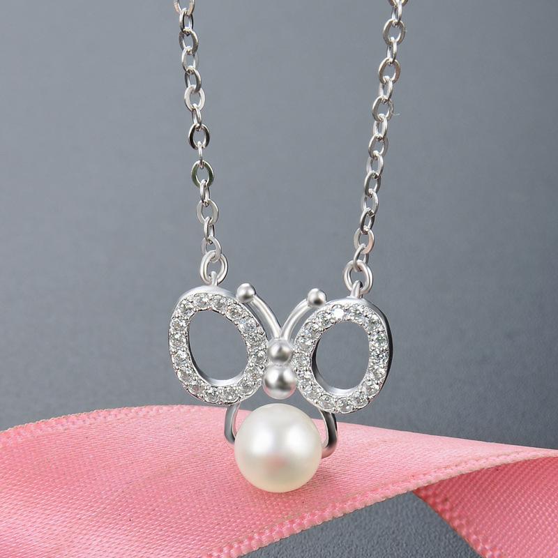 Lindon 925 Sterling Silber Klassische Damen Halskette Anhänger Zirkon Mode Geschenk