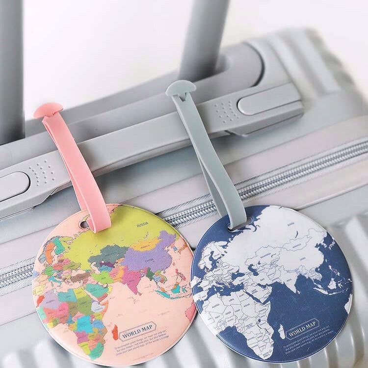 Cartoon Luggage Tag and Suitcase Strap - Travel Label and Boarding Pass Holder