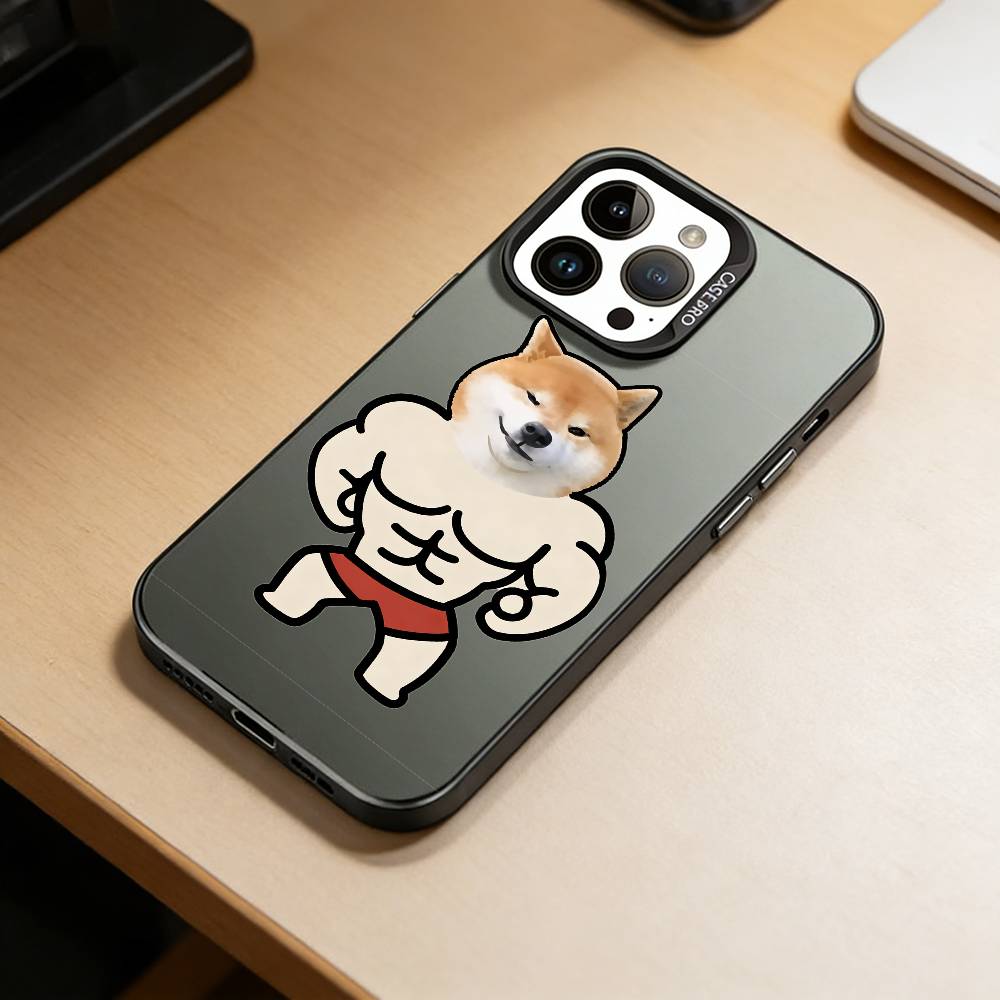 Cartoon Muscle Animals  Phone Case For iPhone 17,16,15,14,13,12,11 Plus,Pro Max,XS,Colorful Silver Phone Case Funda Cover
