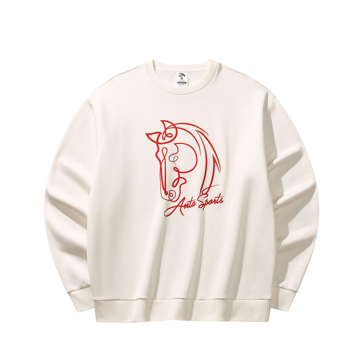 

Anta Casual Fashion Sports Versatile Loose Comfortable Fleece Thick Warm Pullover Sweatshirt Men tops Warm-Jade-White 952618706-2 3XL