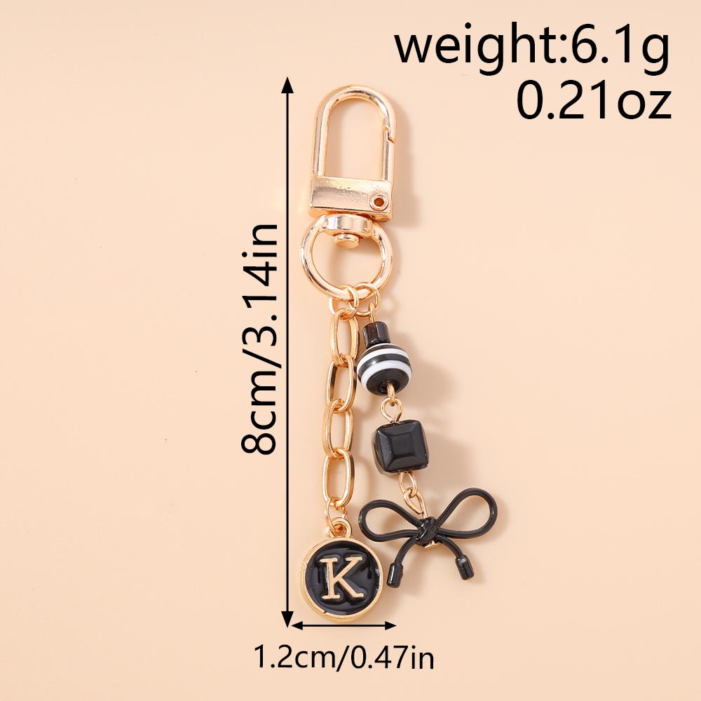 Pretty Bowknot Keychain Women Girls Beads Key Ring Pendants for Handbag Decor DIY Key Chain Jewelry Gift