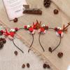 Mori Style Cute Reindeer Antler Headband with Flowers for Kids