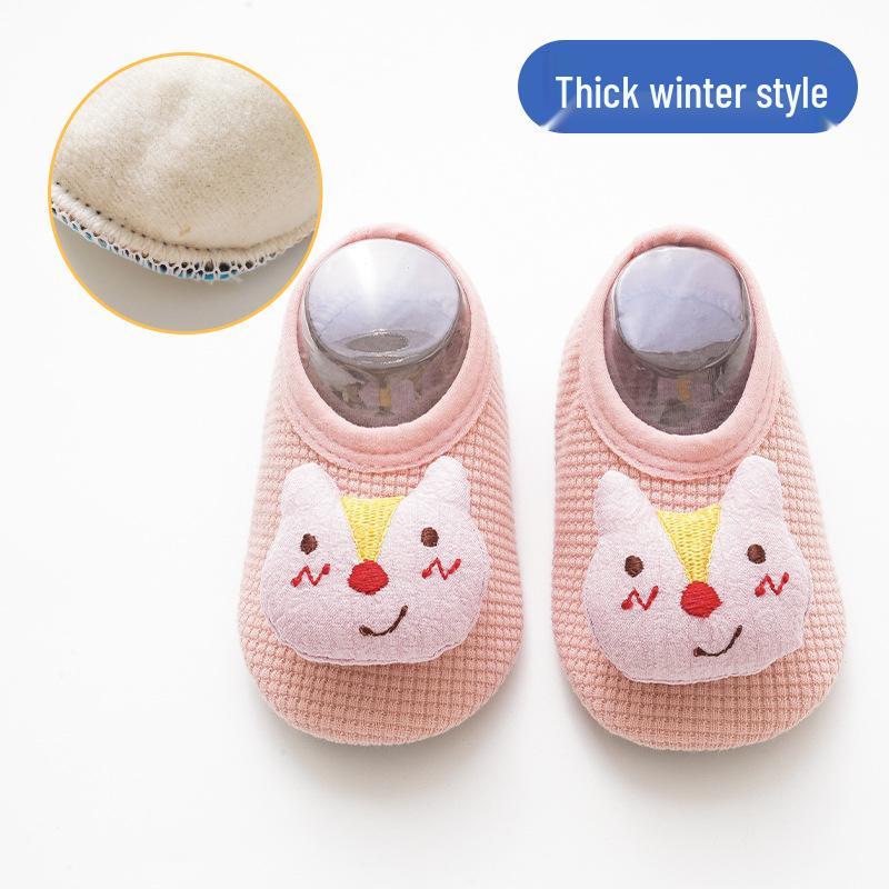 

Нековзні мультяшні дитячі шкарпетки для ходьби в приміщенні з м якою підошвою для немовлят і малюків - Ідеальні для початківців ходити, весни та осені S (Up to 12cm, 6-12 months)