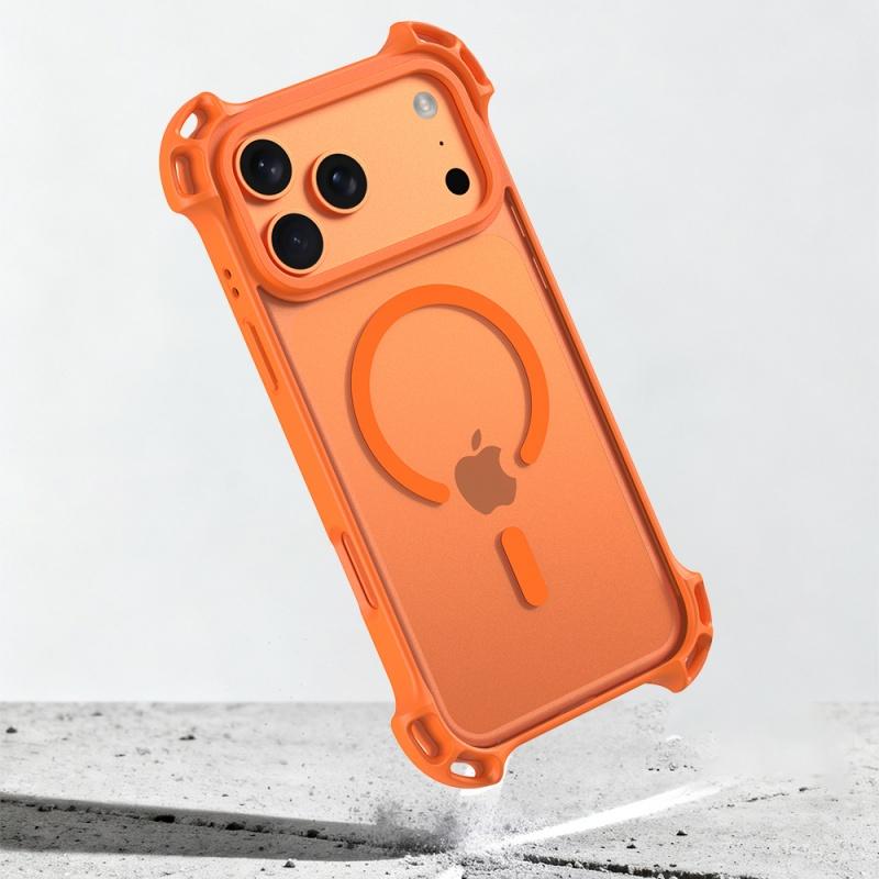 Luxury Drone Corners Shockproof for Magsafe Armor Case for iPhone 17 16 15 14 13 12 11 Pro Max Magnetic Clear Hard Phone Cover