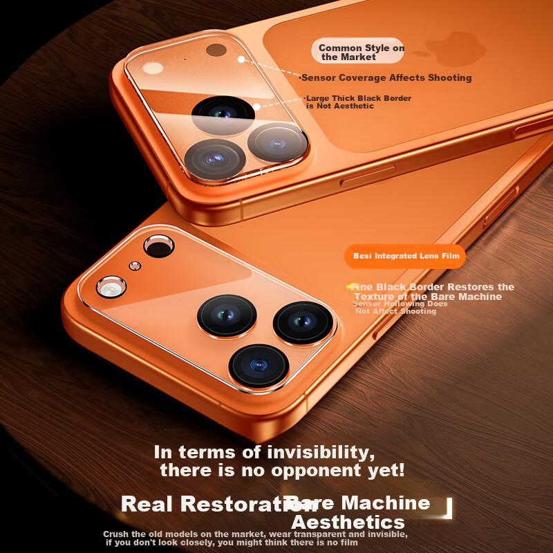 Baseus Anti-Reflective Full Lens Protection IPhone 17 Pro Max Camera Lens Film, Apple 17 Pro Max ReCamera, High Definition, 2 Pieces Per Pack