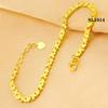 Heart-Shaped Copper Gold-Plated Bracelet, Vietnamese Sand Gold, Fashionable Wedding/Bride Jewelry