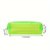 17.5*5*5cm1pc Multiple Colors Transparent Portable Good Quality Stationery Storage Bag, Large-Capacity Student Pencil Case Supplies.