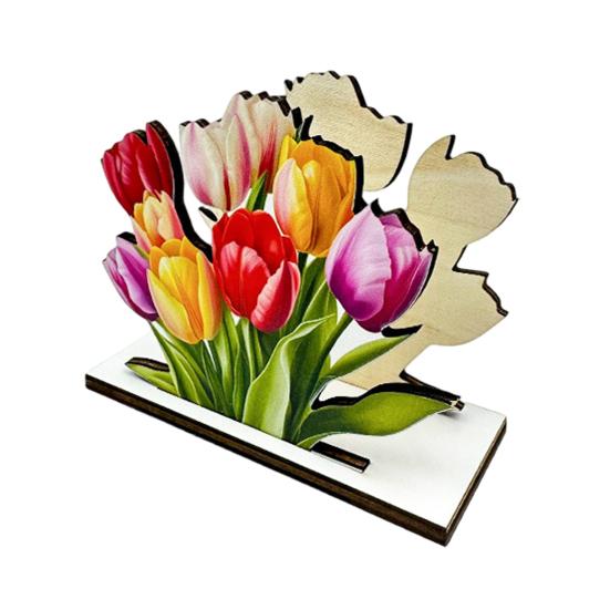 Flower Napkin Holder for Table Decor, Floral Paper Towel Holder, Freestanding Napkin Dispenser for Kitchen Dinner Restaurant Bar Decoration