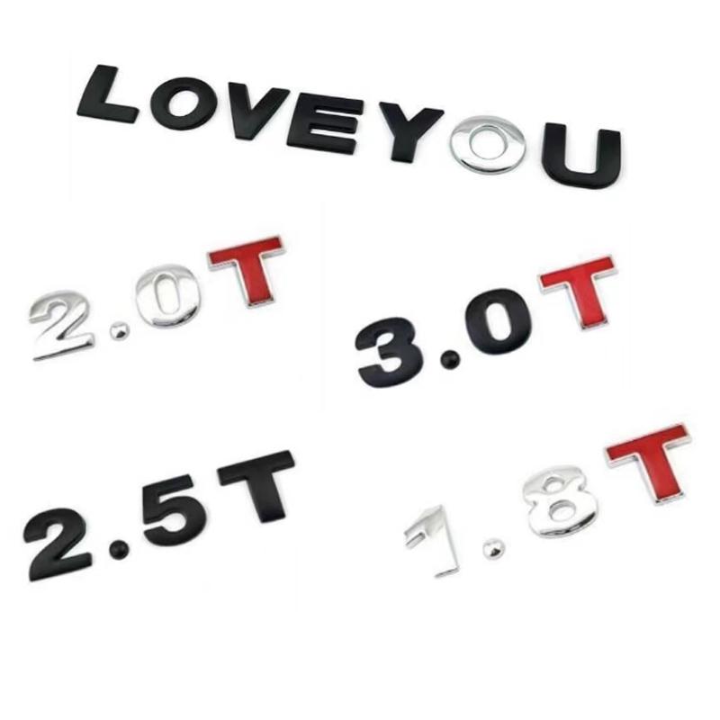 1Pcs 3D Metal 25mm Car Letters Alphabet Emblem Numbers Chrome Labeling Car Sticker Trunk Logo Letters Emblem For Hyundai Toyota