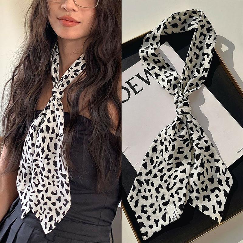 

Лента Цветочный Шарф Принтованный Тонкий Шарф в Горошек Галстук-бант Леопардовый Принт Галстук для Рубашки Отделка Шляпы от Солнца