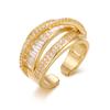 Exquisite Micro Pave AAA Cubic Zirconia Winding Rings for Women Multi Layer Sparkling Opening Finger Ring Party Daily Jewelry