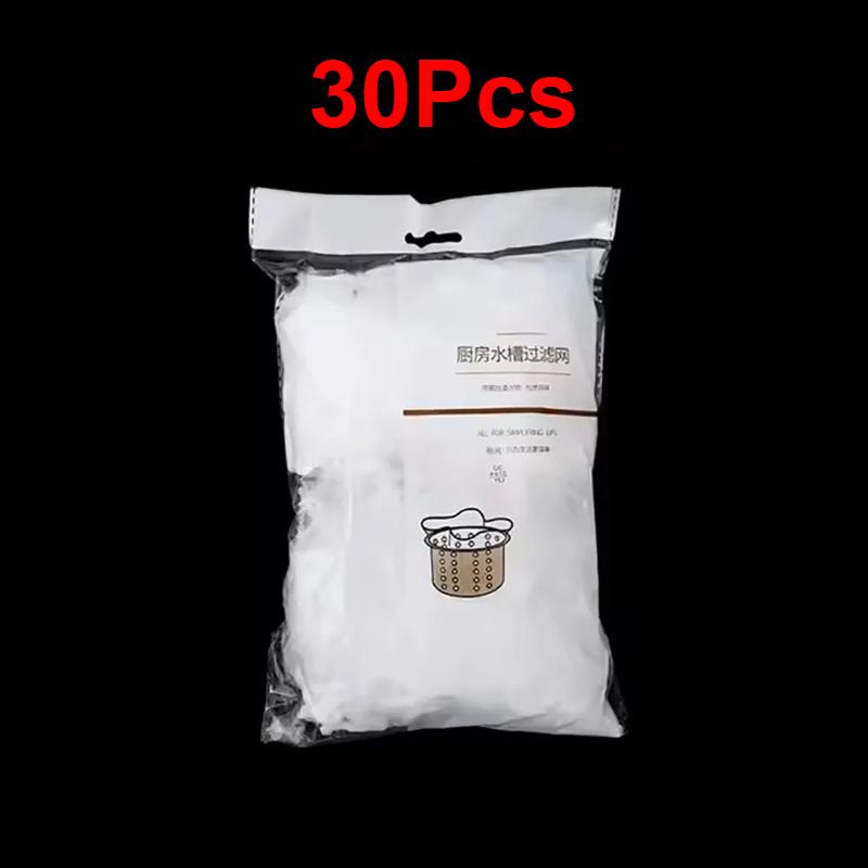 30-300Pcs Disposable Kitchen Sink Filter Sewer Drain Anti-blocking Garbage Bag Pool Leak Mesh Bag Mesh Strainer Sink Garbage Net