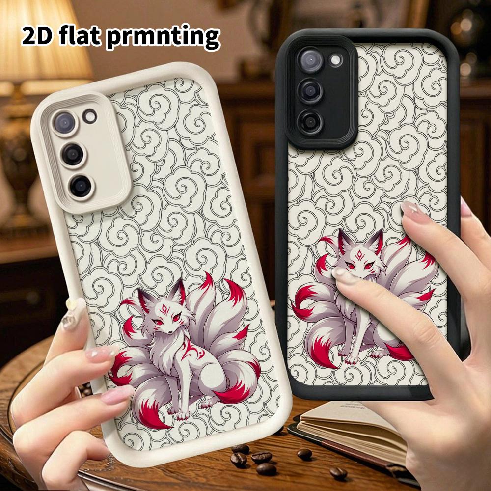 Phone Case: 2D Flat Samsung Galaxy A34 A35 M05 M06 S20 S22 S21 FE Plus 5G Protective Case, Multiple Nine-Tails Spreading, Christmas and Halloween Gift