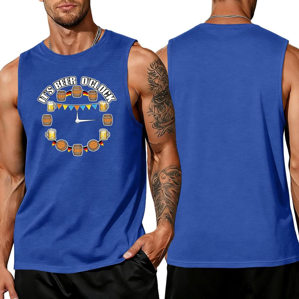 Men's Casual Sleeveless Tank Top Loose Fit Summer Daily Wear Muscle Shirt Printed Graphic Design Lightweight Comfortable