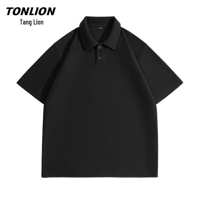 

TonLion Men s Waffle Texture Short Sleeve Polo Shirt 4XL