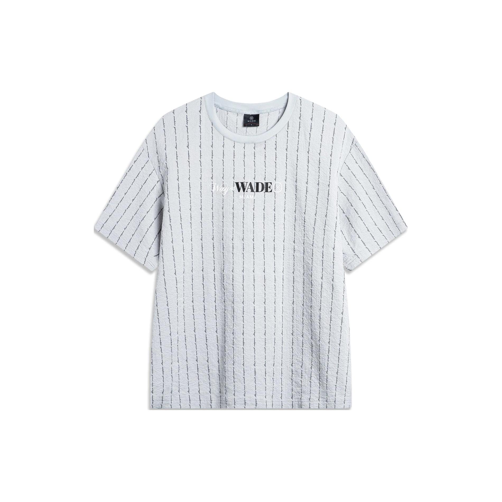 Li Ning Drop Shoulder Sleeve T Shirt Men s Mist Gray All Over Print ATSU347-6 XS
