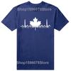 Funny Canada Maple Leaf Heartbeat T Shirts Cotton Streetwear Short Sleeve Gifts Mens Fashion Casual Loose Canadian T Shirt