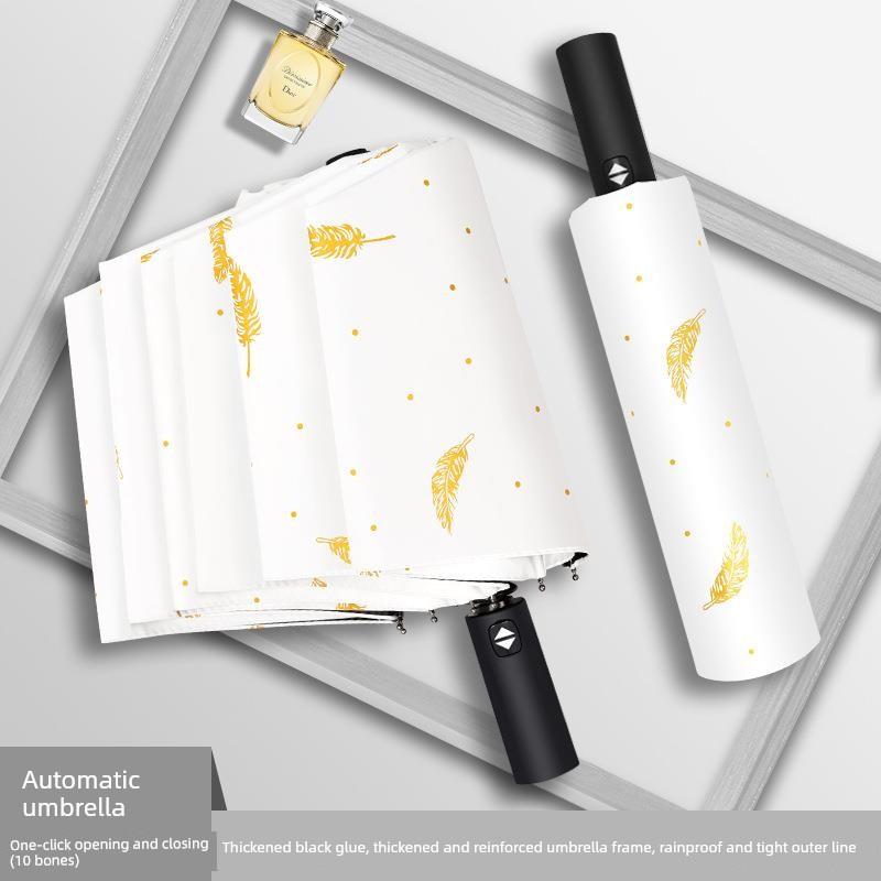 Fully Automatic Large Umbrella for Men and Women, Dual-Use for Sun and Rain, Sunshade Umbrella, Uv Protection, with Logo Printing