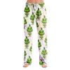 Women's Grinch Pajama Pants Casual Drawstring Elastic Waist Pants Comfortable Straight Yoga Loose Pants