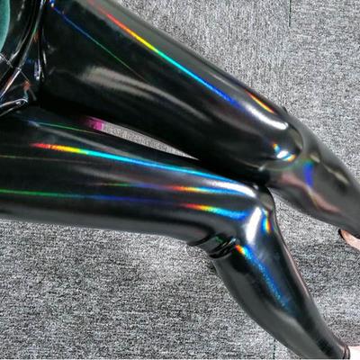 High-Waisted European and American Women's Bright Leather Pants - Spring/Autumn, Colorful and Large Sizes Available