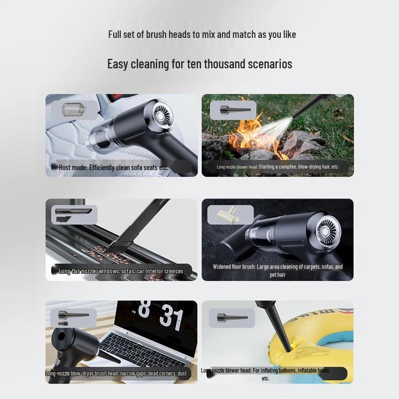 HELLOLEIBOO Cordless Car & Home Vacuum Cleaner with Blower