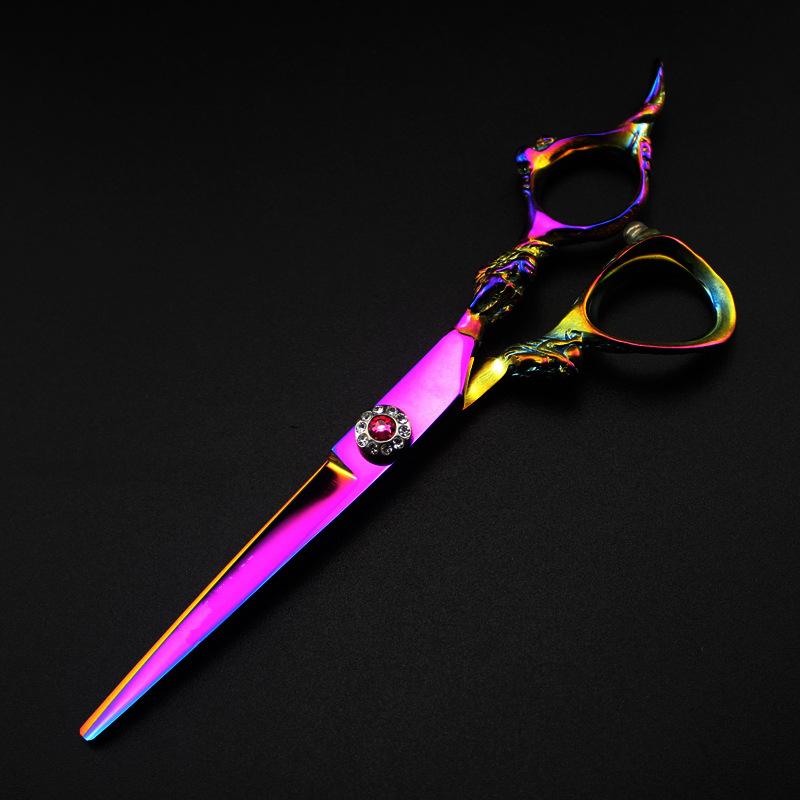 

Professional Japan 440C 6 Rainbow Dragon Hair Scissors Haircut Thinning Barber Hair Shears Hairdresser Scissors