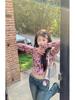 Women's Retro Chic Long Sleeve Irregular Print T-Shirt - Spring Design, Sweet & Spicy Hong Kong Style Top.