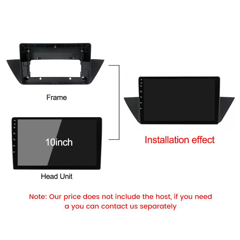 NaviFly Dashboard Frame Player Install Panel Dash Mount Kit Facia 10 Inch For BMW X1 E84 2009-2012 Car Accessories Radio Fascia