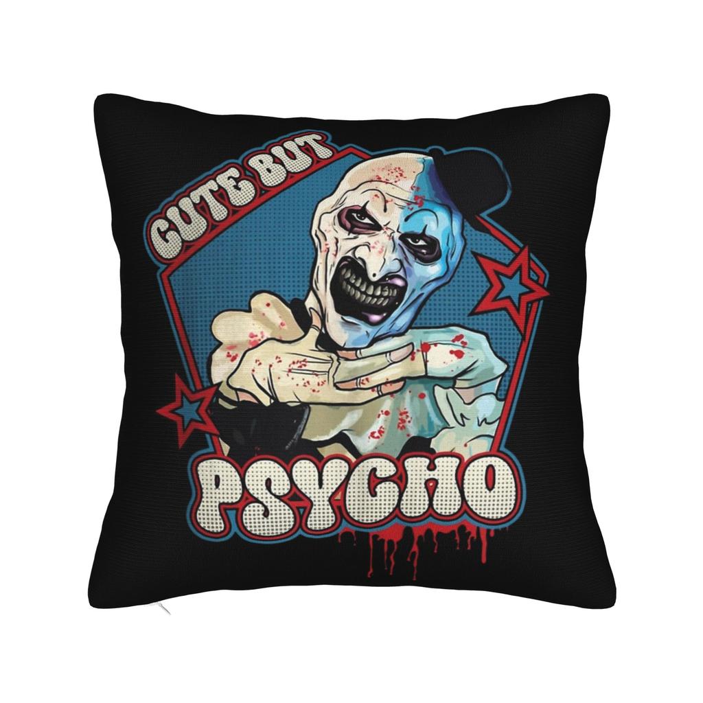 Art The Clown Terrifier Pillowcase Printed Cushion Cover Decorations Halloween Throw Pillow Case Cover Sofa Zipper