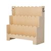 Montessori Bookshelf, 3-Tier Scalloped Kids Bookshelf, Front Facing Toddler Bookcase, Dual Hooks for Hanging Backpacks, Baby Bookshelf for Kids Room,
