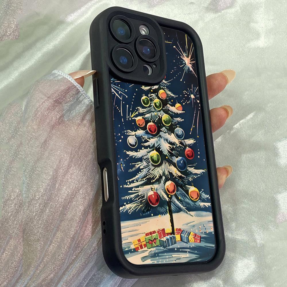 JT553 Винтажный рождественский принт для iPhone 17 16 15 14 13 Pro Max Samsung S26 S25 Ultra A17 A07 A56 A16 Xiaomi 15T Redmi 15c 14C Note 11 Мягкий чехол for iPhone 5/5s