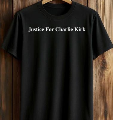 Charlie Kirk Justice For CK Freedom Black T Shirt Tee Turning Point RIP