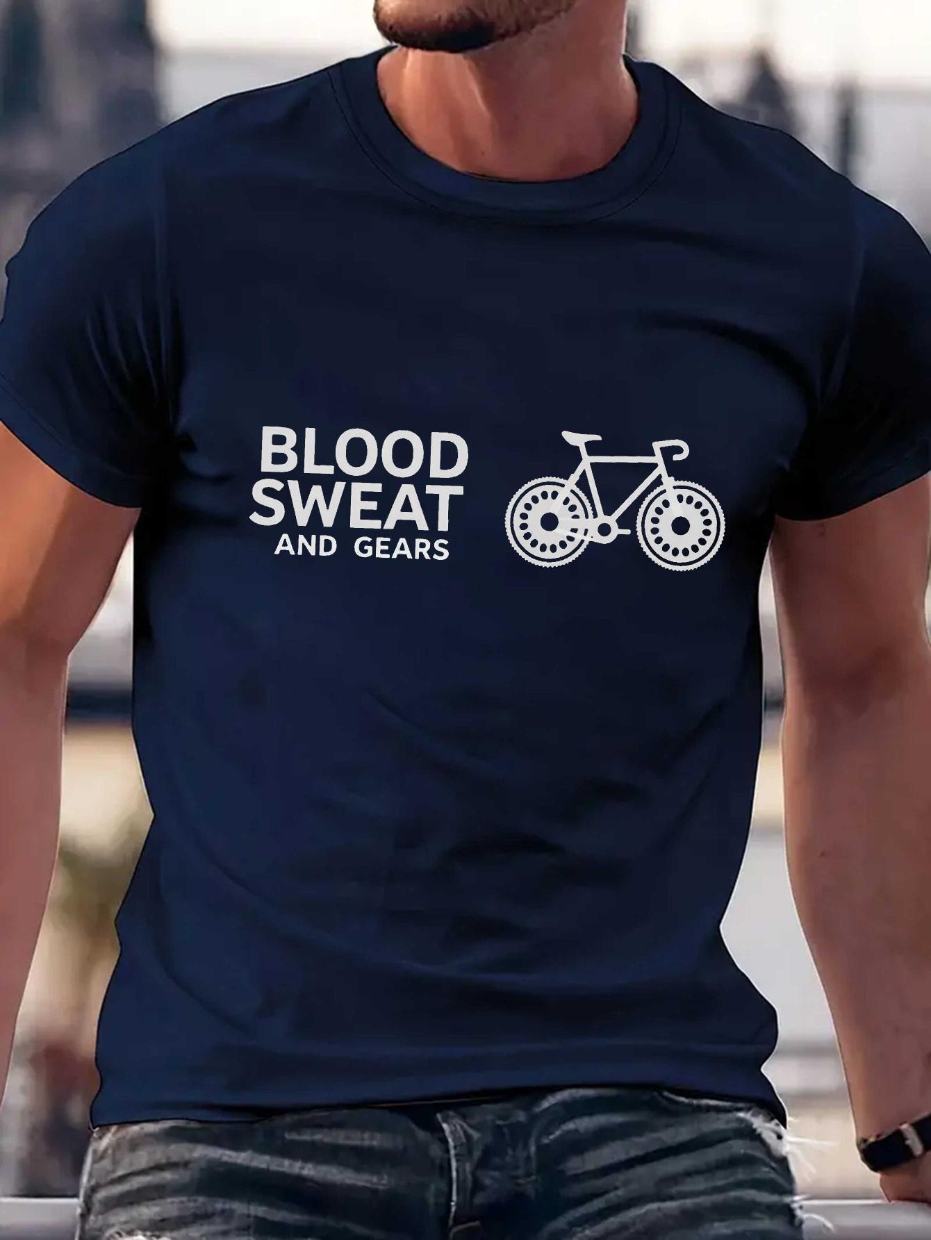 

Cotton Blend T-shirt - Blood Sweat and Gears Graphic Print XXXXL