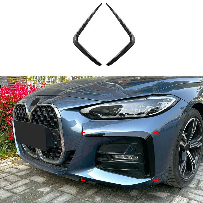 

1Pair Front Bumper Spoiler Splitter Air Vent Fog Lamp Grille Trim For BMW4 series G22 G23 G26 M Sport 2020 2025 2025 accessories